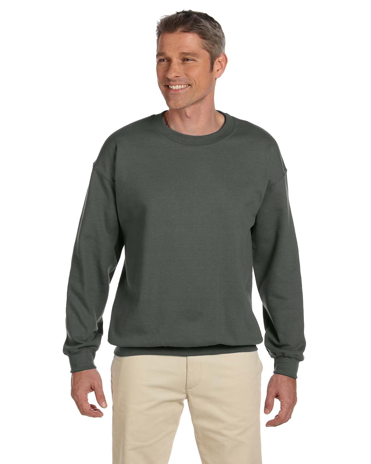 Mens 8 oz Heavy Blend 50/50 Fleece Crew 10 Pack