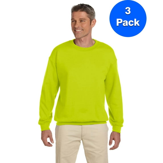 Mens 8 oz Heavy Blend 50/50 Fleece Crew 3 Pack
