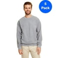thumbnail image 1 of Mens 8 oz Heavy Blend 50/50 Fleece Crew 5 Pack, 1 of 2