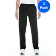 thumbnail image 1 of Mens 8 oz. Open-Bottom Sweatpants with Pockets 3 Pack, 1 of 2