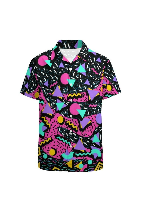 Mens 80s Golf Shirt Dry Fit Performance Short Sleeve Print Shirts Funny 90s Golf Shirts for Men Holiday Funny Nightclub Tee Shirt