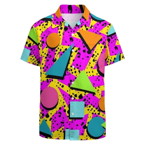 Mens 80s Golf Shirt Dry Fit Performance Short Sleeve Print Shirts Funny 90s Golf Shirts for Men Holiday Funny Nightclub Tee Shirt