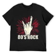 thumbnail image 1 of Mens 80s Rock and Roll Vintage Music Guitar Band T-Shirt Black XL, 1 of 5