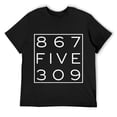 thumbnail image 1 of Mens 8675309 Nostalgic and Funny 80s T Shirt Black, 1 of 5
