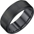 thumbnail image 1 of Mens 8mm Black Tungsten Band with Satin Finish, 1 of 4