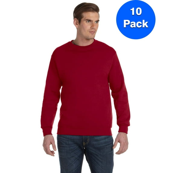 Mens 9.3 oz. DryBlend? 50/50 Fleece Crew 10 Pack