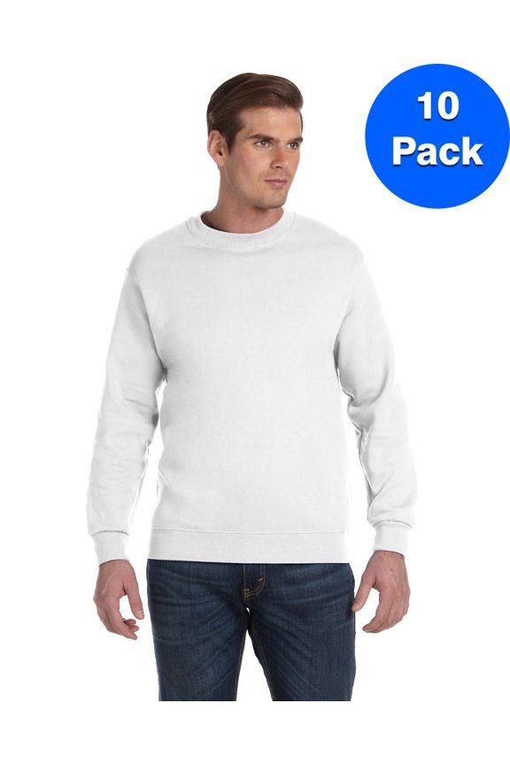 Mens 9.3 oz. DryBlend? 50/50 Fleece Crew 10 Pack