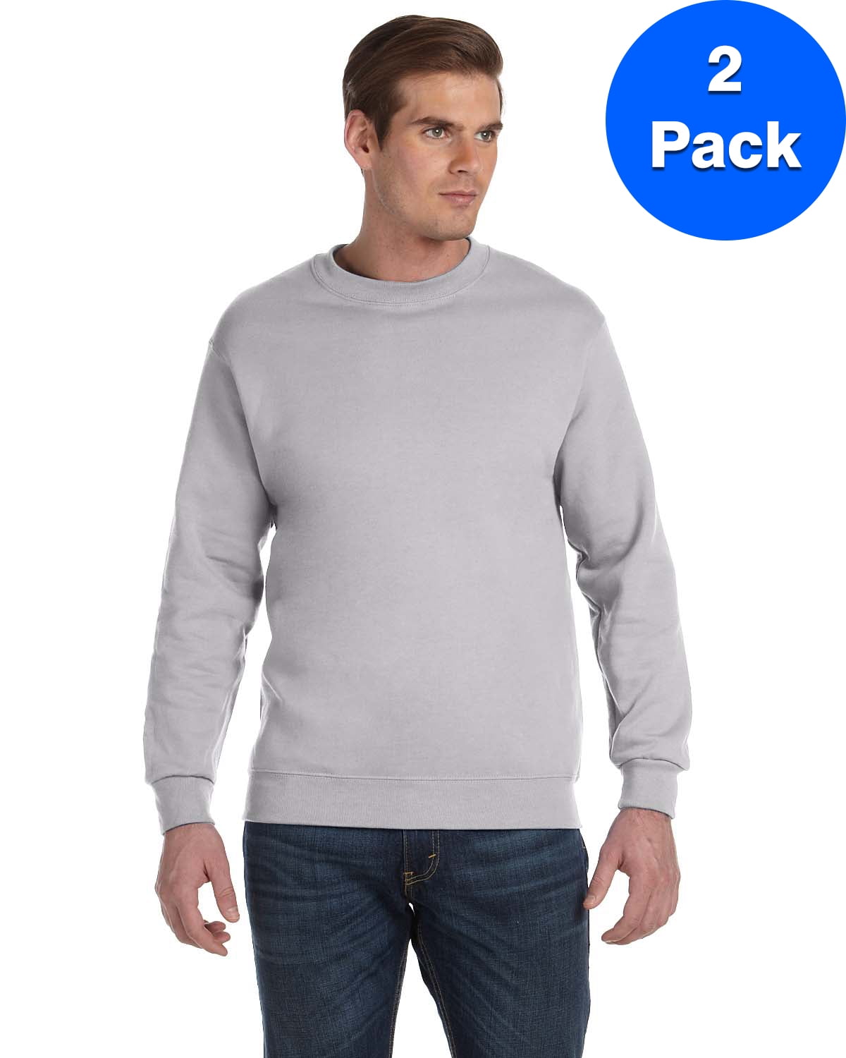 Mens 9.3 oz. DryBlend? 50/50 Fleece Crew 2 Pack