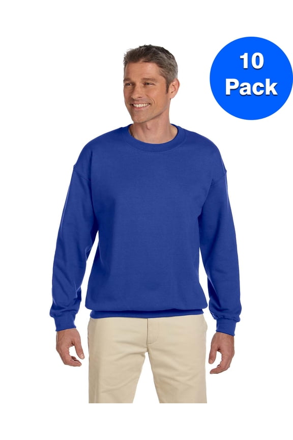 Mens 9.7 oz. Ultimate Cotton 90/10 Fleece Crew F260 (10 PACK)