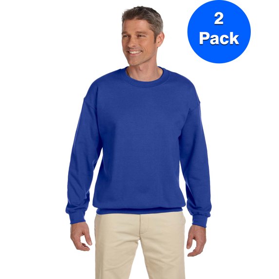 Mens 9.7 oz. Ultimate Cotton 90/10 Fleece Crew F260 (2 PACK)