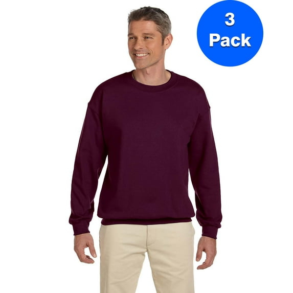 Mens 9.7 oz. Ultimate Cotton 90/10 Fleece Crew F260 (3 PACK)