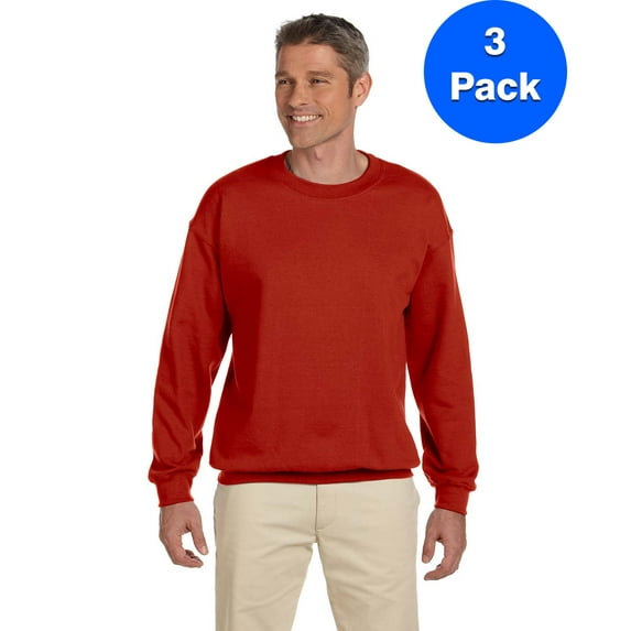 Mens 9.7 oz. Ultimate Cotton 90/10 Fleece Crew F260 (3 PACK)