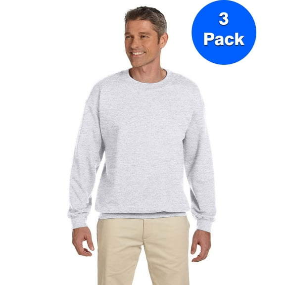 Mens 9.7 oz. Ultimate Cotton 90/10 Fleece Crew F260 (3 PACK)