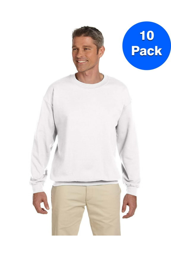 Mens 9.7 oz. Ultimate Cotton 90/10 Fleece Crew F260 (5 PACK)