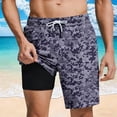 thumbnail image 1 of Mens 9" Swim Trunks with Compression Liner Quick Dry Swimming Shorts Swimsuits, 1 of 6