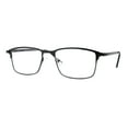 thumbnail image 1 of Mens 90s Designer Thin Metal Rim Rectangular Reading Glasses Gunmetal +3.5, 1 of 4