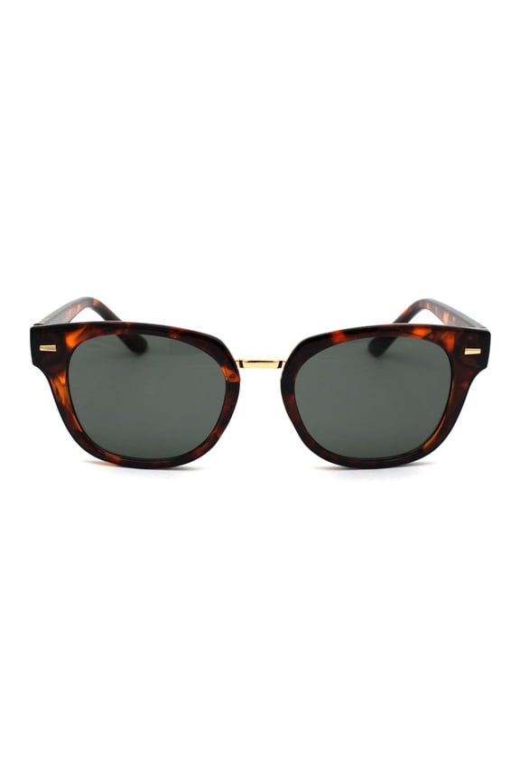 Mens 90s Mod Dandy Horn Rim Sunglasses Tortoise Green