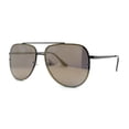 thumbnail image 1 of Mens 90s Rimless Officer Style Mirrored Lens Air Force Sunglasses Gunmetal Gold Mirror, 1 of 4