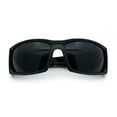 thumbnail image 1 of Mens 90s Wrap Around Sport Thick Plastic Classic Squared Sunglasses Shiny Black - Black, 1 of 8