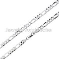 thumbnail image 1 of Mens .925 Sterling Silver Flat Figaro Link Chain Necklace 4.9mm - 16 inches #CH606s16, 1 of 7