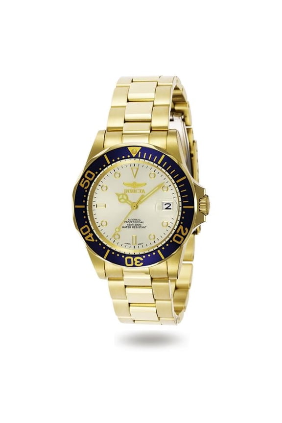 Mens 9743 Pro Diver Automatic 3 Hand Champagne Dial Watch