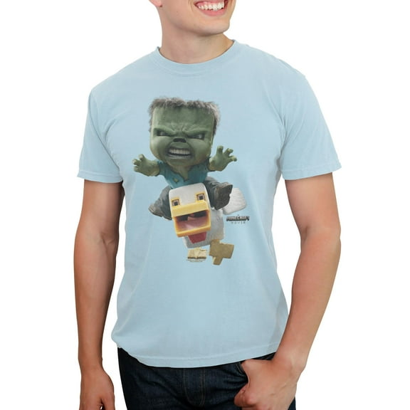 Mens A Minecraft Movie Chicken Jockey T Shirt