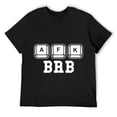 thumbnail image 1 of Mens AFK BRB Funny Gamer and Programmer Humor T-Shirt Black, 1 of 5