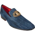 thumbnail image 1 of Mens AFTER MIDNIGHT Casual Comfort shoes Lion Ornament Faux Leather 6911 Denim, 1 of 8
