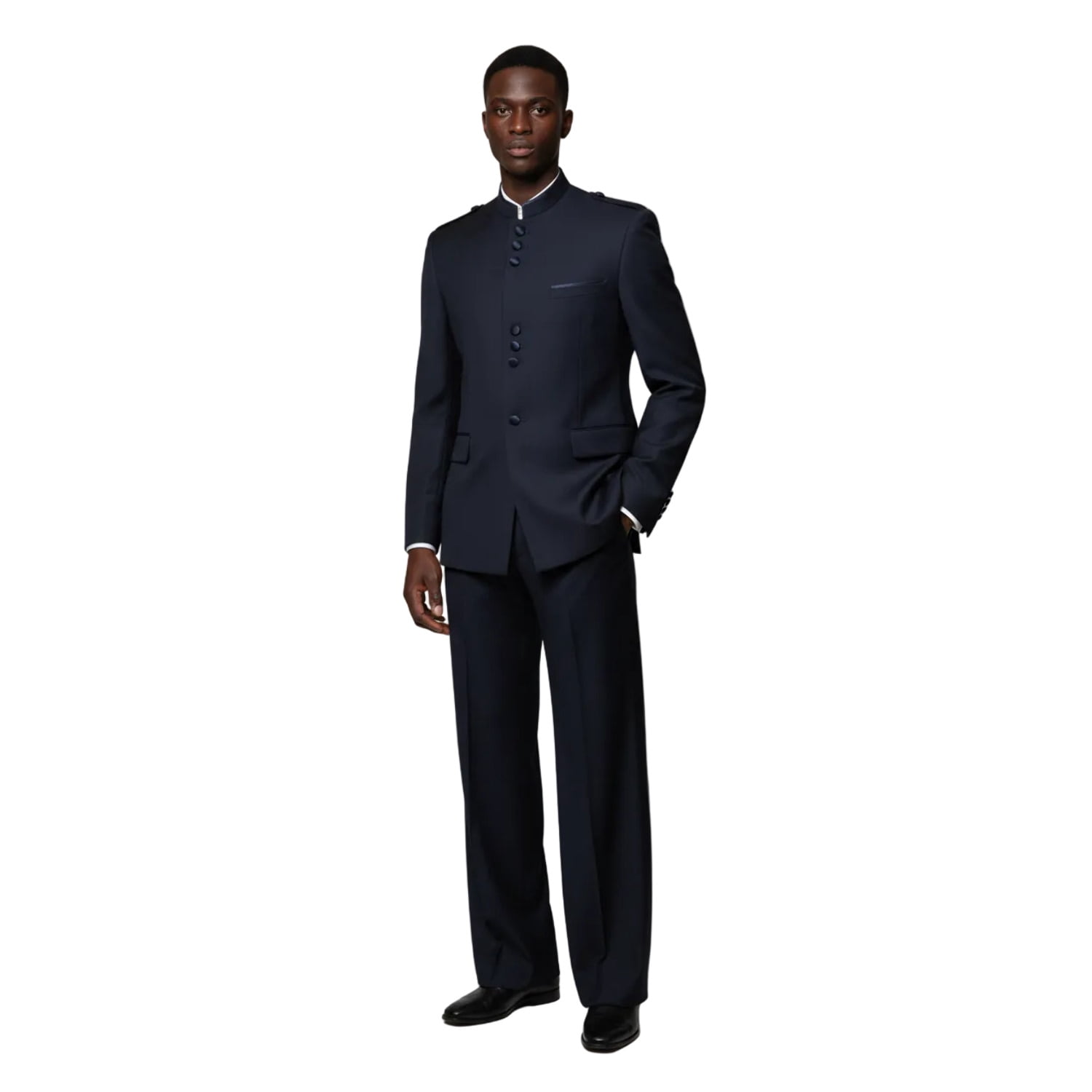 collarless dress shirt with suit Styling Guide and elastane Mens APOLLO KING Banded Collarless
