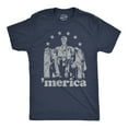 thumbnail image 1 of Mens Abe Lincoln 'Merica T Shirt Funny 4th of July USA Patriotic Graphic Novelty Tee Graphic Tees, 1 of 7