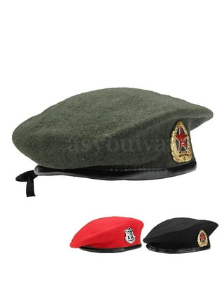 Mans Uniform Military Army Soldier Wool Beret Hat Unisex Casual Retro Flat  Caps