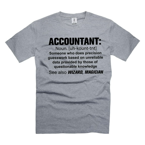 Mens Accountant T-shirt Accountant Definition T-Shirt Funny Accountant Gifts CPA Shirt (Medium Grey)