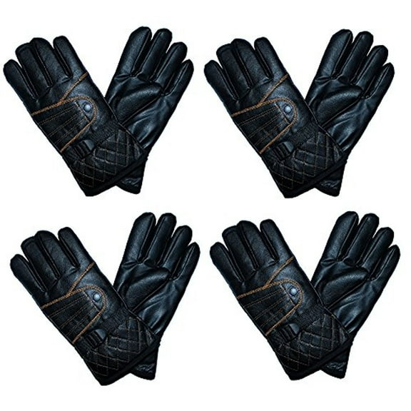 Mens Acrylic Magic Fleece Lined Glove With Touchscreen Technology 4 Pair