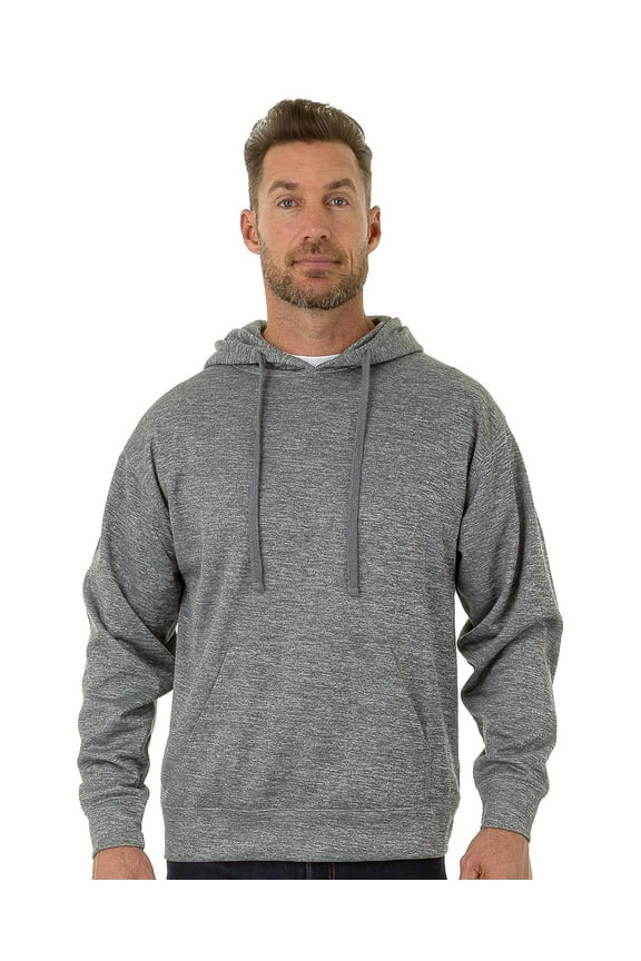 Mens Active Dri Fit Pullover Hoodie, GRAY, Size: M, Uzzi Active Wear