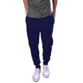 thumbnail image 1 of Mens Active Fleece Jogger Pants Navy Blue Jogging Urban Basic Tapered fit, 1 of 3