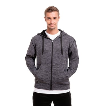 Mens Active Hoodies Full-Zip Midweight Hooded Men’s Sweatshirt with Pockets