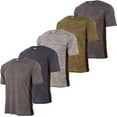 thumbnail image 1 of Mens Active T-Shirt - Quick-Dry Athletic Workout Training Crew Neck Short Sleeve Top 5 Pack, 1 of 7