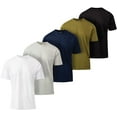 thumbnail image 1 of Mens Active T-Shirt - Quick-Dry Athletic Workout Training Stretch Crew Neck Short Sleeve Top 5 Pack 4X-Large, Assorted 2, 1 of 9