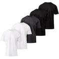 thumbnail image 1 of Mens Active T-Shirt - Quick-Dry Athletic Workout Training Stretch Crew Neck Short Sleeve Top 5 Pack 4X-Large, Assorted, 1 of 6