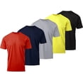 thumbnail image 1 of Mens Active T-Shirt - Quick-Dry Athletic Workout Training Stretch Crew Neck Short Sleeve Top 5 Pack Small, Assorted 4, 1 of 6