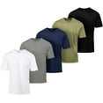 thumbnail image 1 of Mens Active T-Shirt - Quick-Dry Athletic Workout Training Stretch V-Neck Short Sleeve Top 5 Pack, 1 of 9