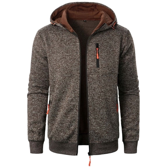 Mens Active Zip Hoodie Sweatshirt with Pockets - Lightweigh Workout Full Zip Track Jacket for Men