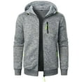 thumbnail image 1 of Mens Active Zip Hoodie Sweatshirt with Pockets - Lightweigh Workout Full Zip Track Jacket for Men, 1 of 4