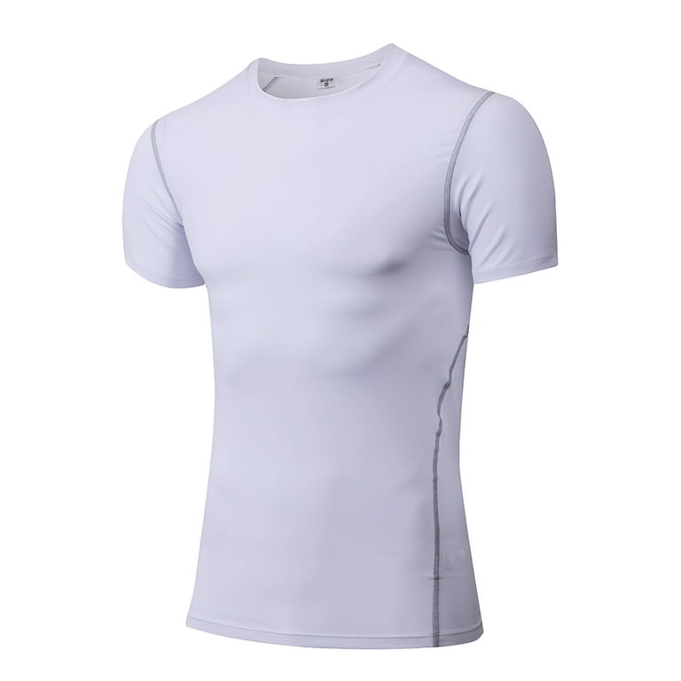 Fitness Sports Quick Dry Tights Men Running T-Shirt Tee Tops Gym