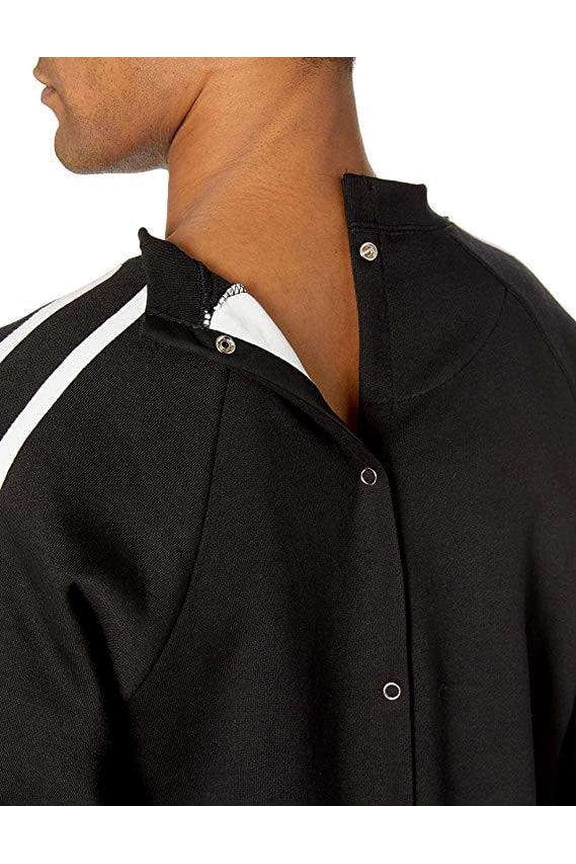 Mens Adaptive Back-Snap Fleece Sweatshirt Top