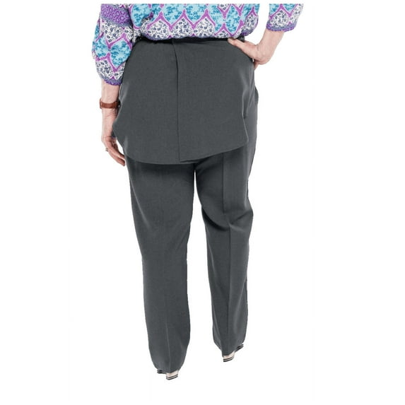 Womens Adaptive Open-Back Seat Modesty POLY Pants Black