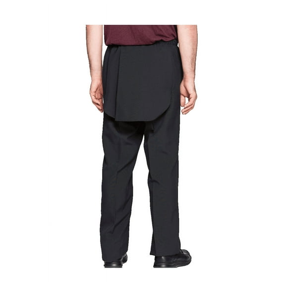 Mens Adaptive Open-Back Seat Modesty POLY Pants Black