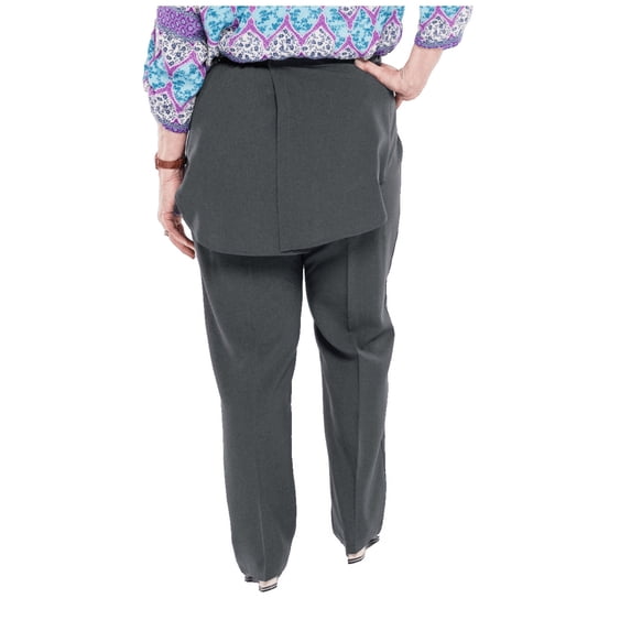 Mens Adaptive Open-Back Seat Modesty POLY Pants Black