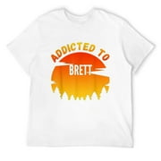 Mens Addicted To Brett, Gift For Brett T-Shirt Black Small