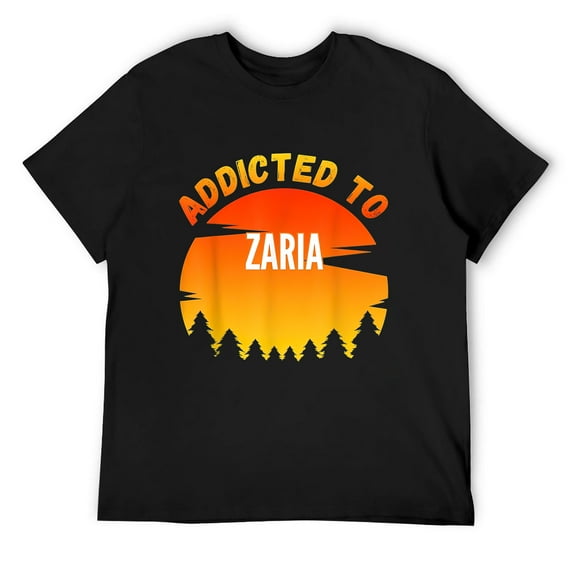 Mens Addicted to Zaria, Gift for Zaria T-Shirt Black Small